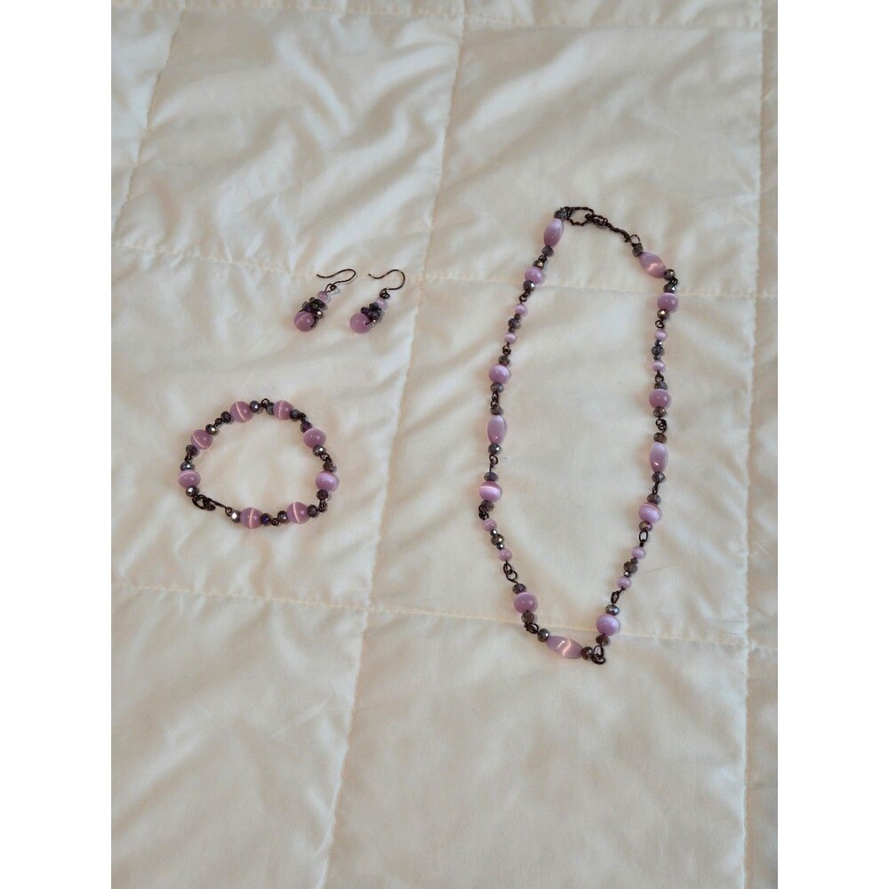 Handmade necklace bracelet earring set new